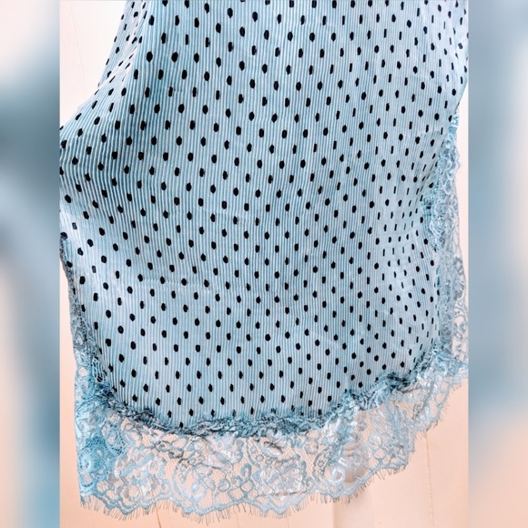 Free People Blue Dot Margo Pleated Slip Dress, 0 - Picture 4 of 7